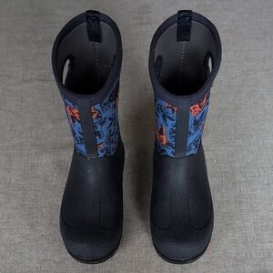 Bogs Kids Neo Classic Insulated Waterproof Rain Boots  Dinosaurs Sz 4 Big Kids